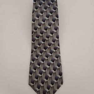 Van Heusen 100% Silk Men's Tie, Gray/Blue